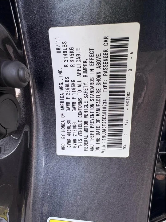 2012 Acura TL 4th Gen - Image 14 of 21
