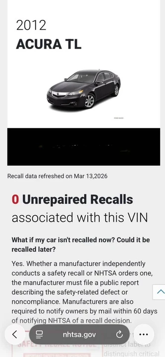 2012 Acura TL 4th Gen - Image 8 of 8