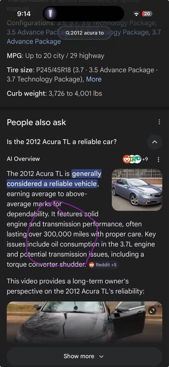 2012 Acura TL 4th Gen - Image 5 of 7