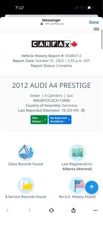 2012 Audi B8 A4 - Image 4 of 5