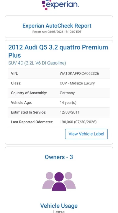 2012 Audi 8R Q5 - Image 15 of 15