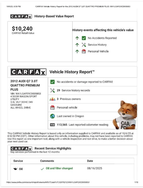 2012 Audi 4L Q7 - Image 7 of 17