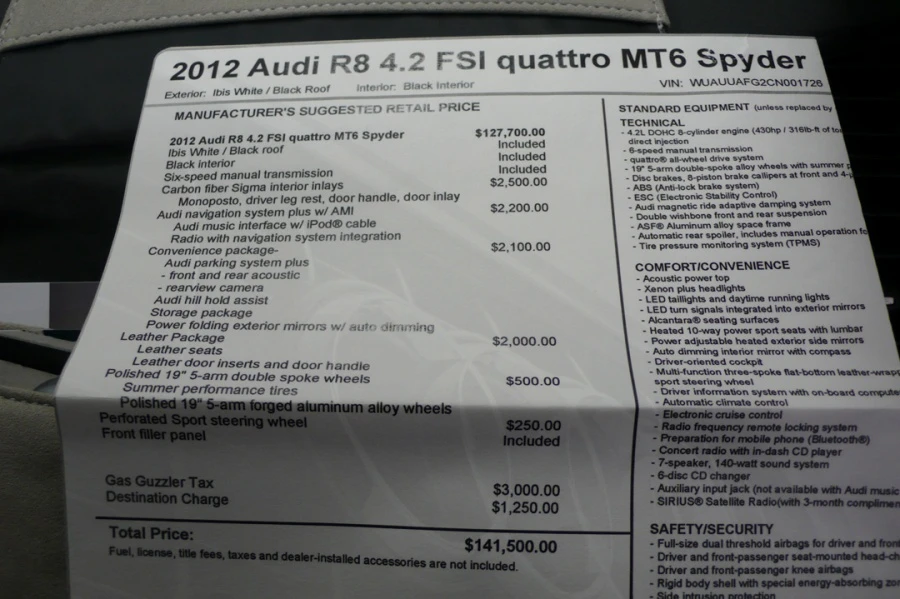 2012 Audi 42 R8 - Image 4 of 4