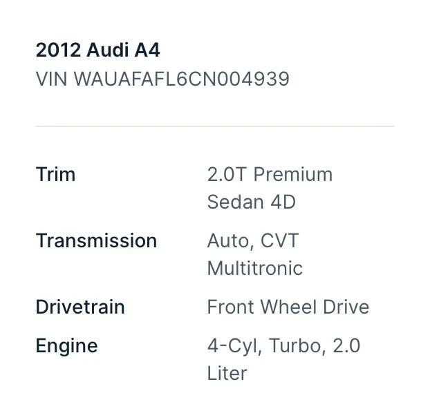 2012 Audi B8 A4 - Image 4 of 6