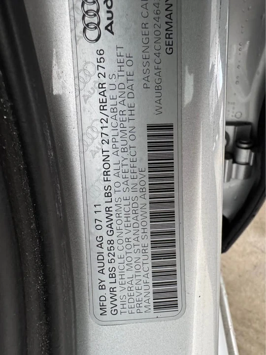 2012 Audi C7 A6 - Image 19 of 19