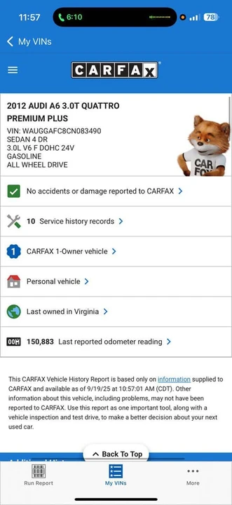 2012 Audi C7 A6 - Image 19 of 19
