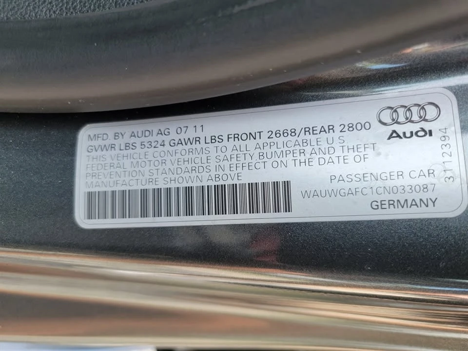 2012 Audi C7 A7 - Image 15 of 15