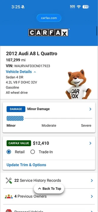 2012 Audi D4 A8 - Image 11 of 11