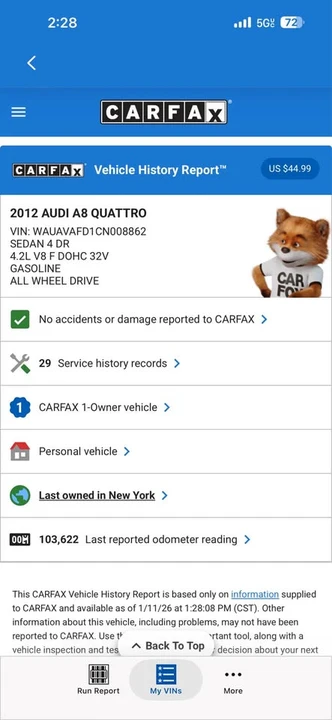 2012 Audi D4 A8 - Image 19 of 19