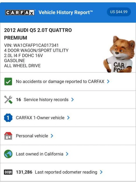 2012 Audi 8R Q5 - Image 7 of 7