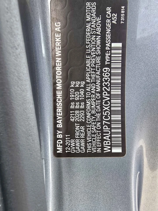 2012 BMW E81/E82/E88 1 Series - Image 12 of 17