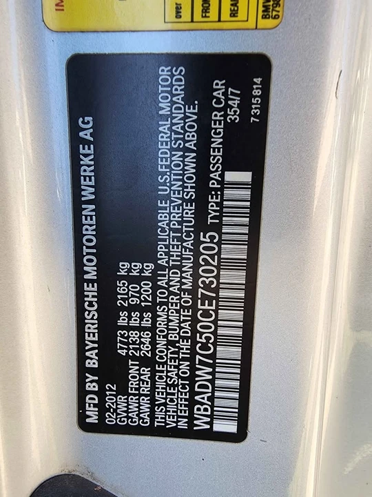 2012 BMW E93 3 Series Convertible - Image 10 of 12