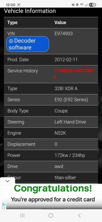 2012 BMW E92 3 Series Coupe - Image 16 of 16