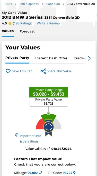 2012 BMW E93 335i Convertible - Image 12 of 12