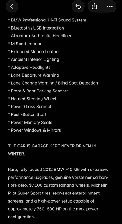 2012 BMW F10 M5 - Image 19 of 20