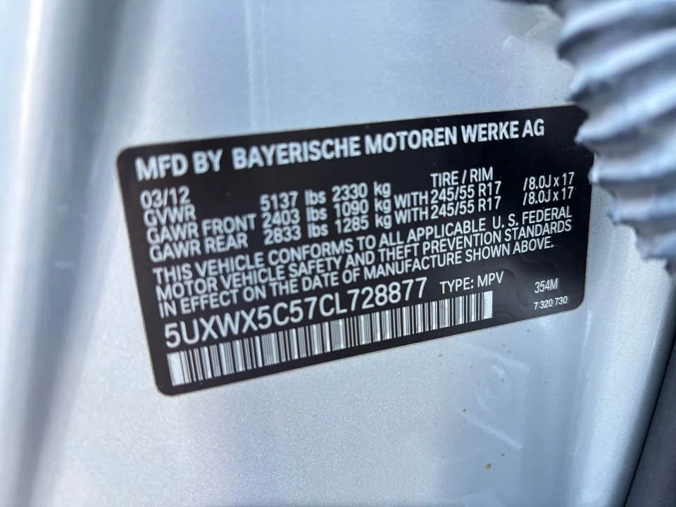 2012 BMW F25 X3 - Image 18 of 18