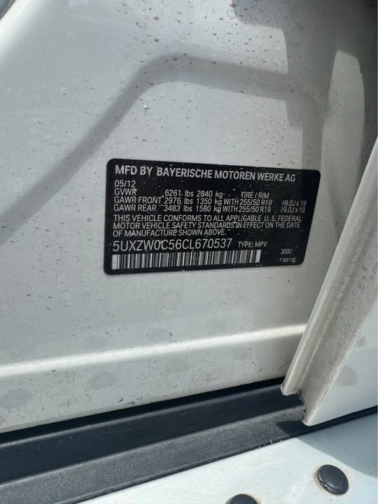 2012 BMW E70 X5 - Image 13 of 13