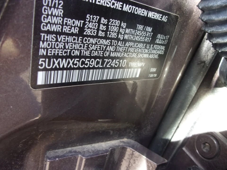 2012 BMW F25 X3 - Image 13 of 16