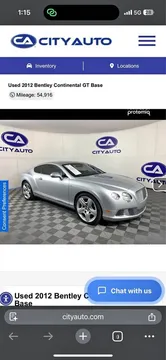 2012 Bentley Continental GT GT Coupe 2D