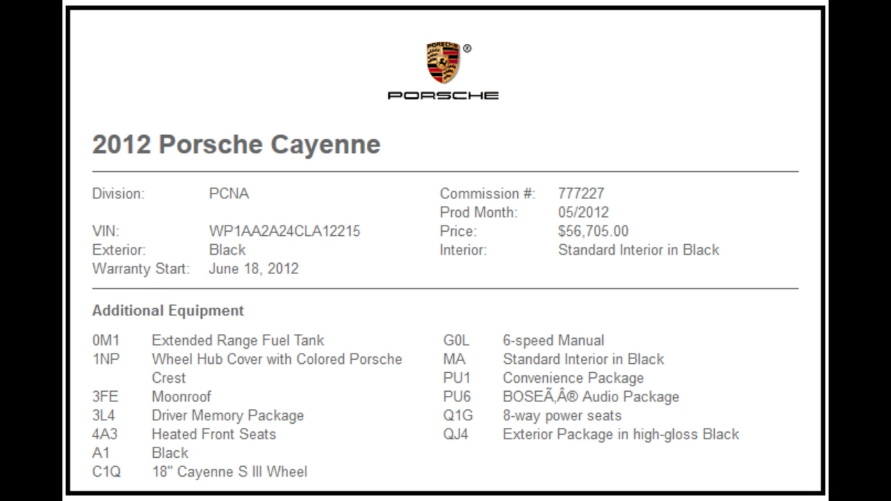 2012 Porsche 958 Cayenne - Image 9 of 9