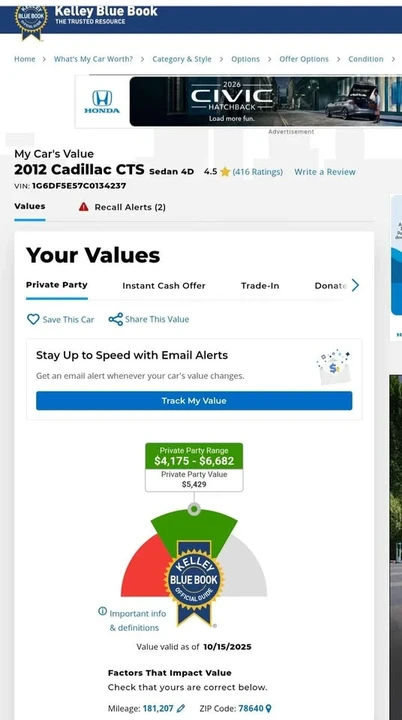 2012 Cadillac CTS 2nd Gen - Image 15 of 15