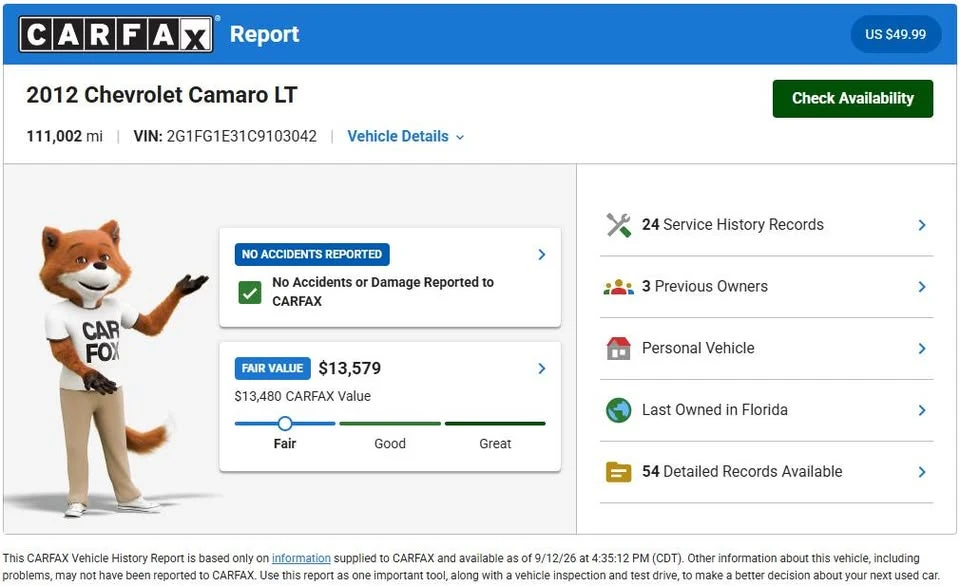 2012 Chevrolet Camaro 5th Gen - Image 2 of 19