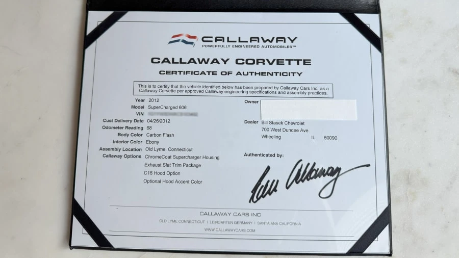 2012 Chevrolet Corvette Callaway - Image 25 of 27