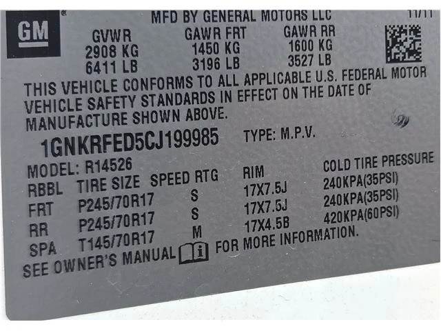 2012 Chevrolet Traverse - Image 9 of 9