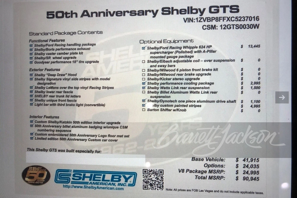 2012 Ford S197 II Shelby Mustang GT & GTS - Image 16 of 31