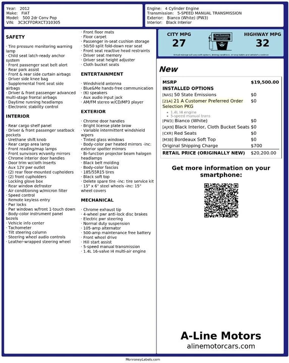 2012 Fiat 500 - Image 26 of 26