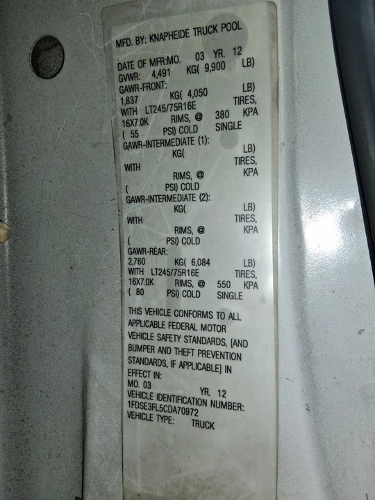 2012 Ford Econoline Van - Image 10 of 18
