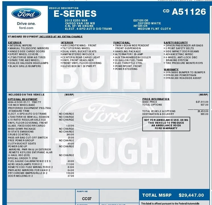 2012 Ford Econoline Van - Image 16 of 20
