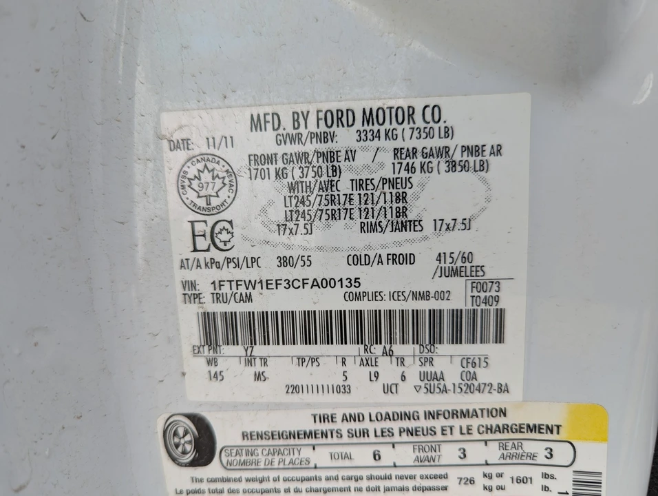 2012 Ford F-150 12th Gen - Image 8 of 10