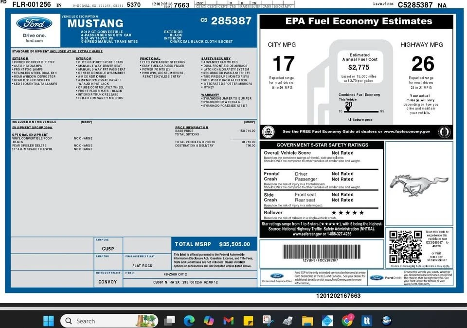 2012 Ford S197 Mustang - Image 4 of 5