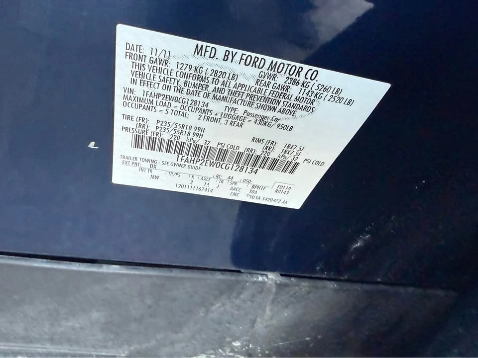 2012 Ford Taurus 6th Gen - Image 14 of 14
