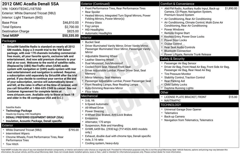 2012 GMC Acadia - Image 4 of 12