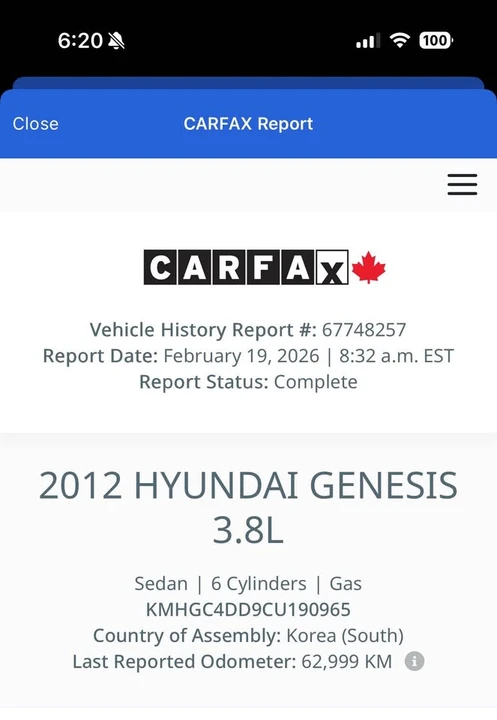 2012 Hyundai Genesis - Image 2 of 20