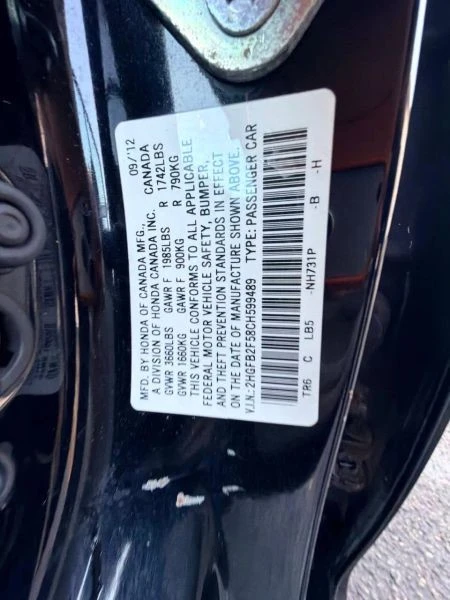 2012 Honda Civic 9th Gen - Image 10 of 12