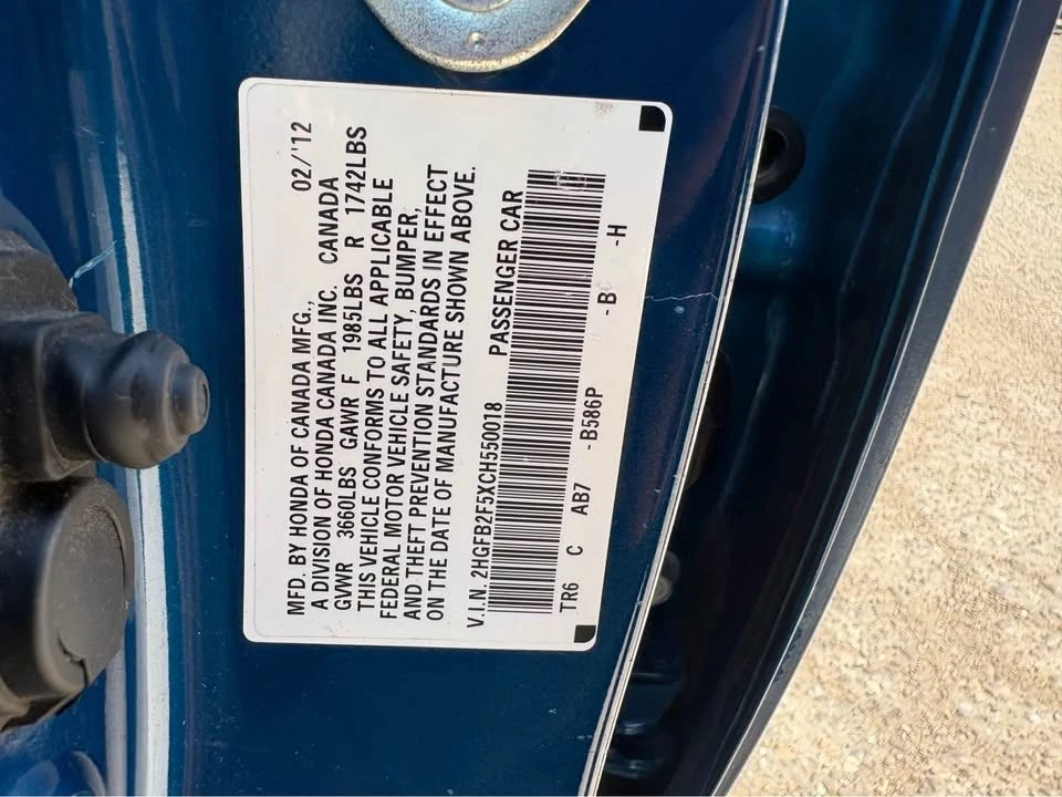 2012 Honda Civic 9th Gen - Image 11 of 12
