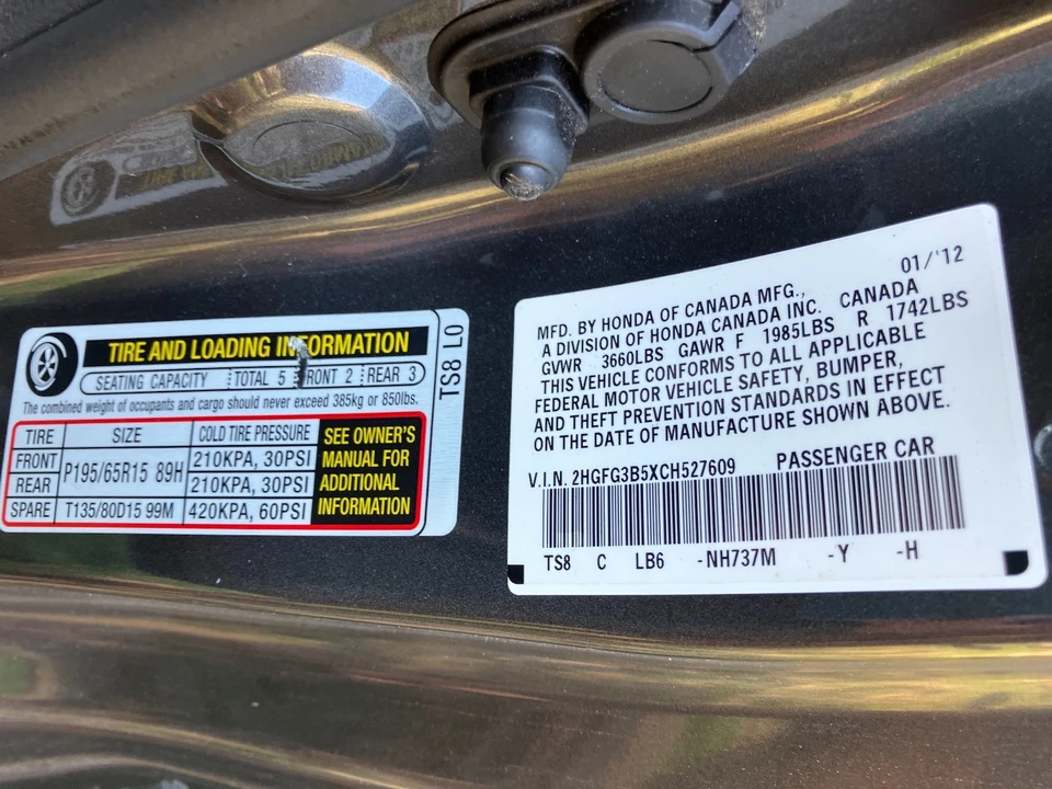 2012 Honda Civic 9th Gen - Image 20 of 21