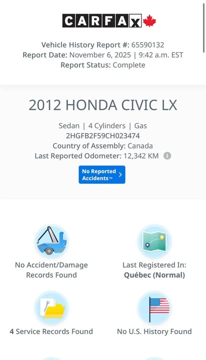 2012 Honda Civic 9th Gen - Image 3 of 12