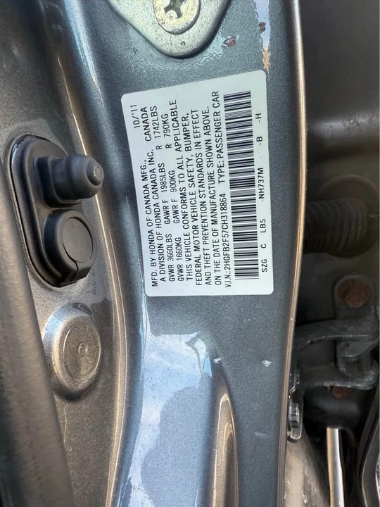 2012 Honda Civic 9th Gen - Image 10 of 10
