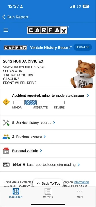 2012 Honda Civic 9th Gen - Image 13 of 13
