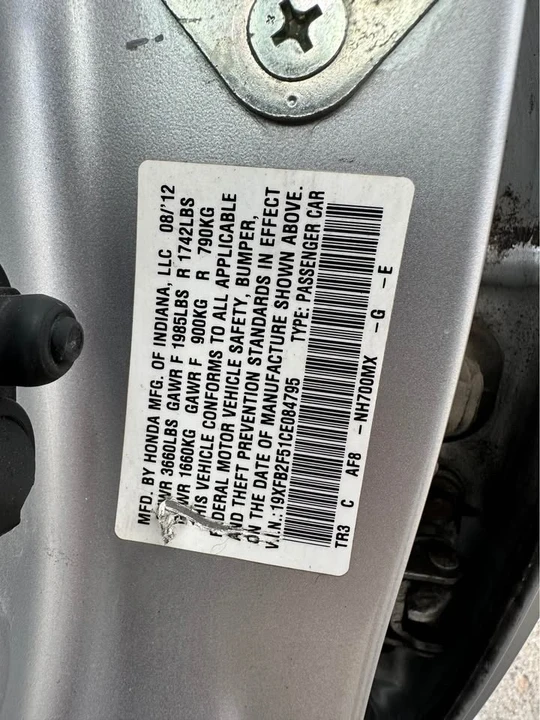 2012 Honda Civic 9th Gen - Image 14 of 19