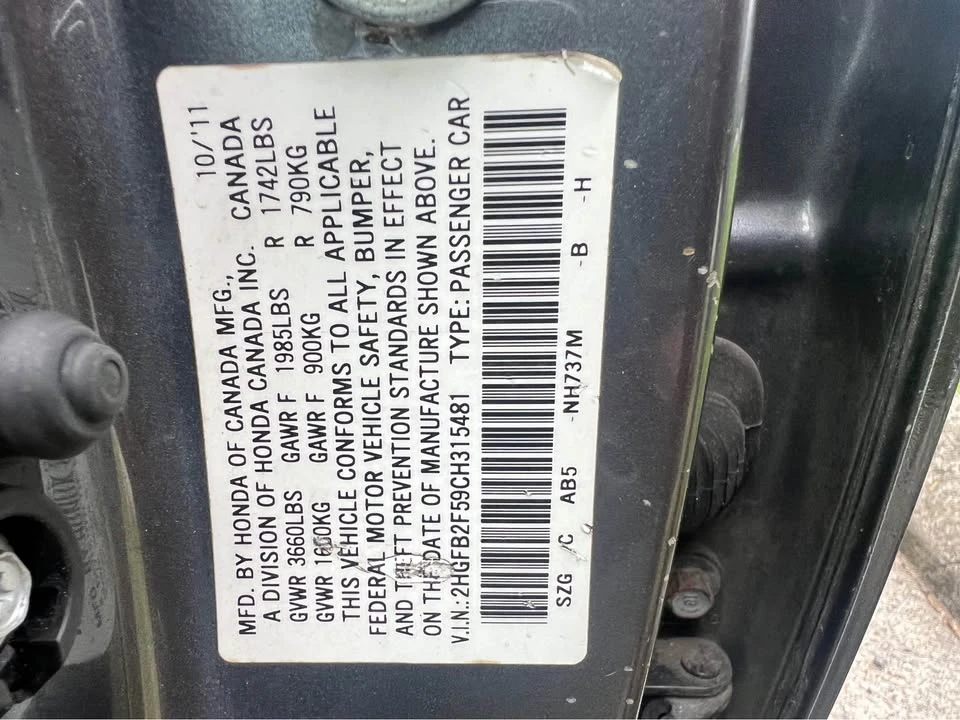 2012 Honda Civic 9th Gen - Image 14 of 14