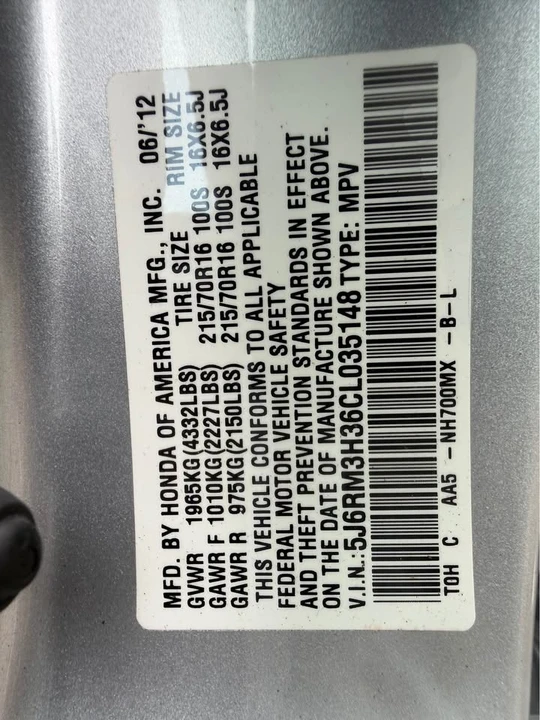 2012 Honda CR-V 4th Gen - Image 16 of 18