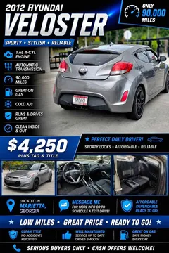2012 Hyundai Veloster Coupe 3D