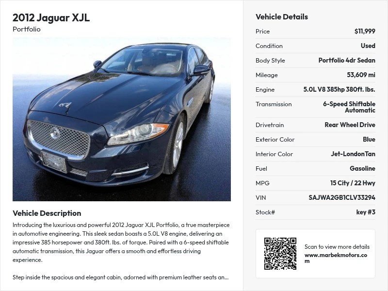 2012 Jaguar X351 XJ - Image 8 of 8