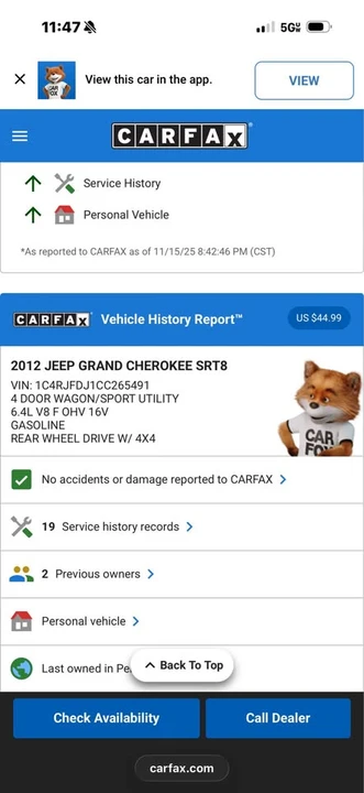 2012 Jeep WK2 Grand Cherokee SRT - Image 7 of 13