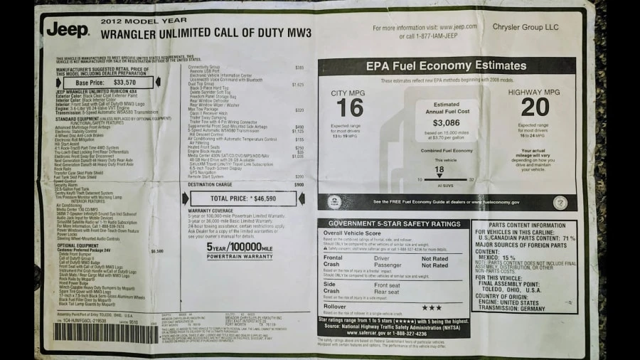 2012 Jeep JK Wrangler - Image 20 of 21